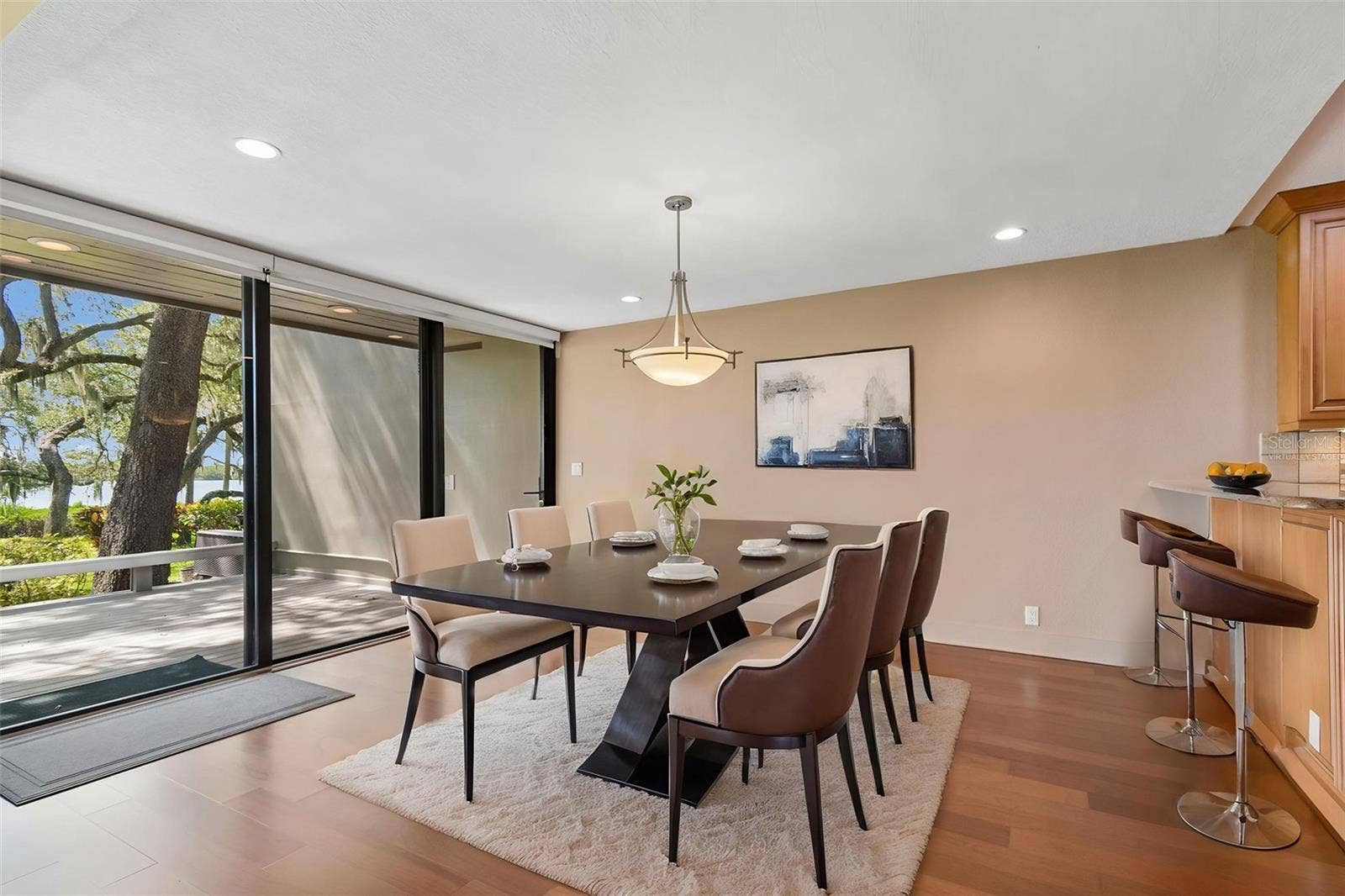 Virtually staged Dining Room