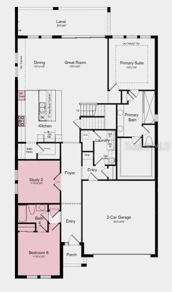 12755 DOCKYARD TRAIL, Palmetto, FL 34221 Floor 1 - Additional Highlights Include: tray ceiling pkg, 8' interior doors, whole house rail with painted spindles, pre-plumb for future laundry sink, outdoor kitchen rough-in, kitchen tile backsplash, 42" upper cabinets, and LVP flooring throughout main living area