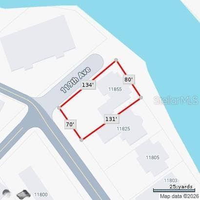 11855 1ST STREET E, Treasure Island, FL 33706 Plot from tax records