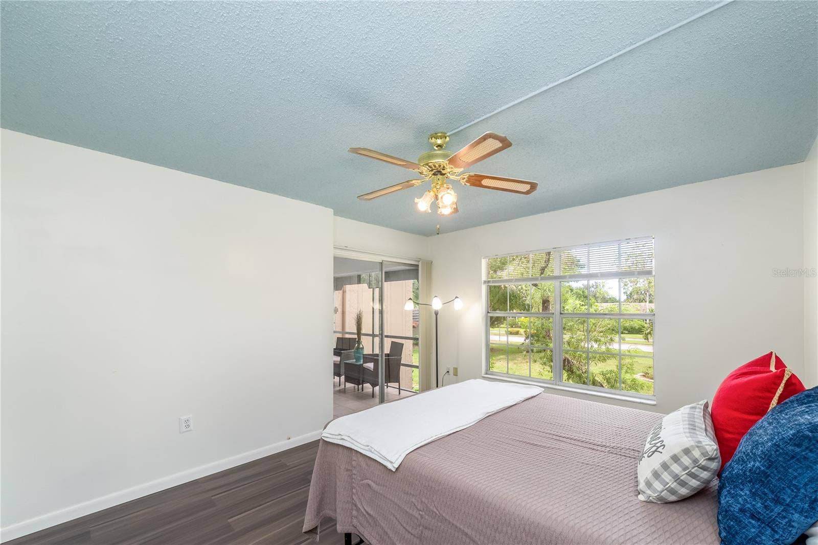 Spacious bedroom with access to the patio