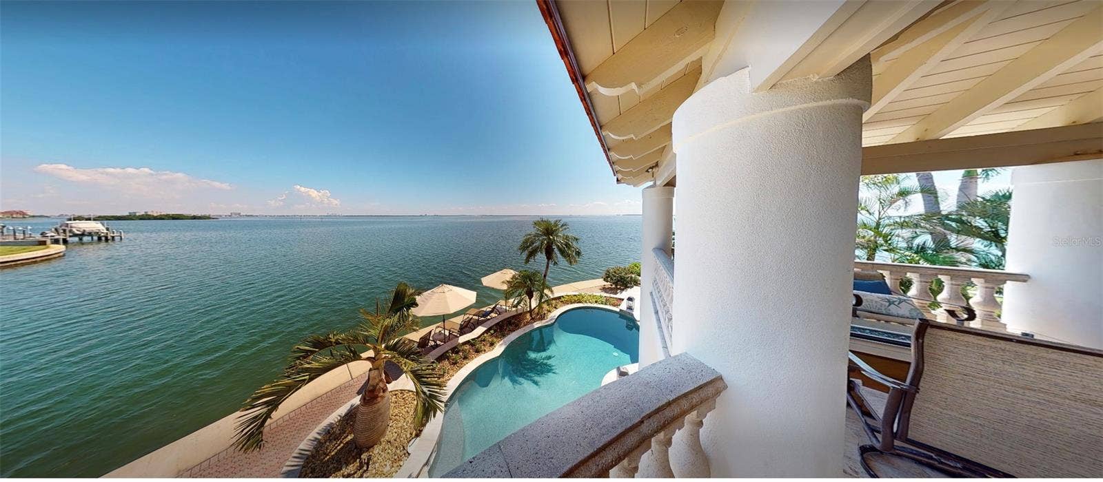 101 9TH STREET E, Tierra Verde, FL 33715 Upper balcony view