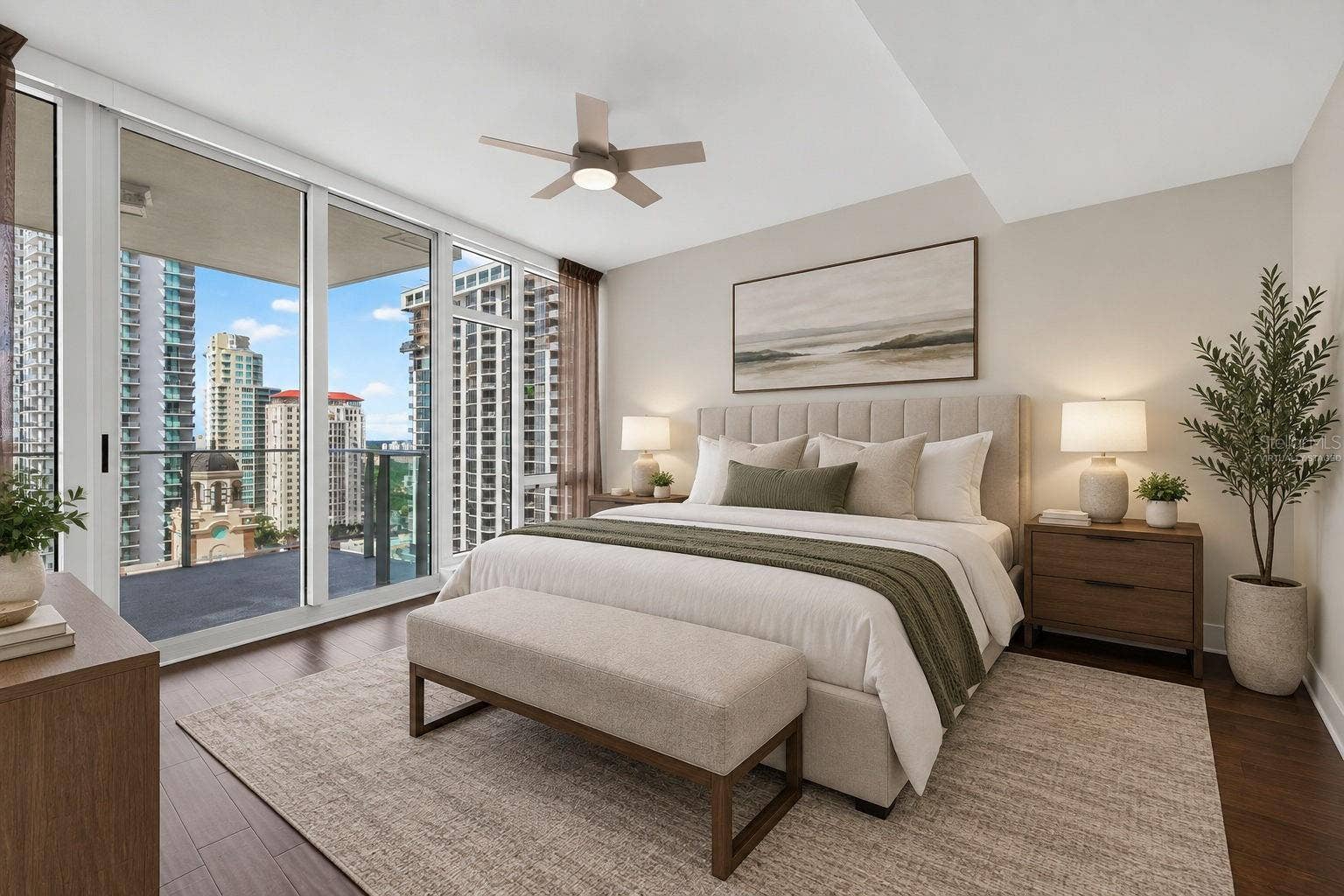 175 1ST STREET S, #1801, St Petersburg, FL 33701 Virtually Staged Primary Suite