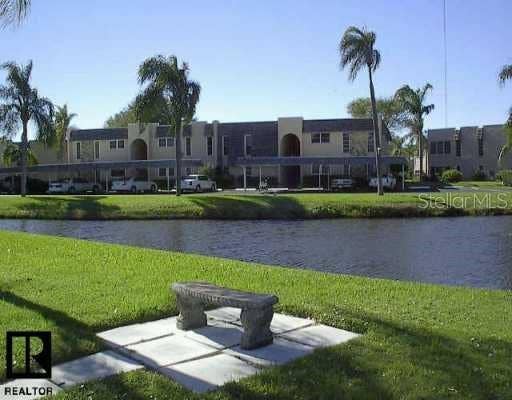 View of pond in front of Elmwood Circle