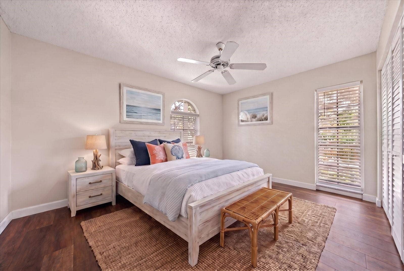 1975 W BAY DRIVE, #109, Largo, FL 33770 Bedroom #2 with custom closet. Virtually staged