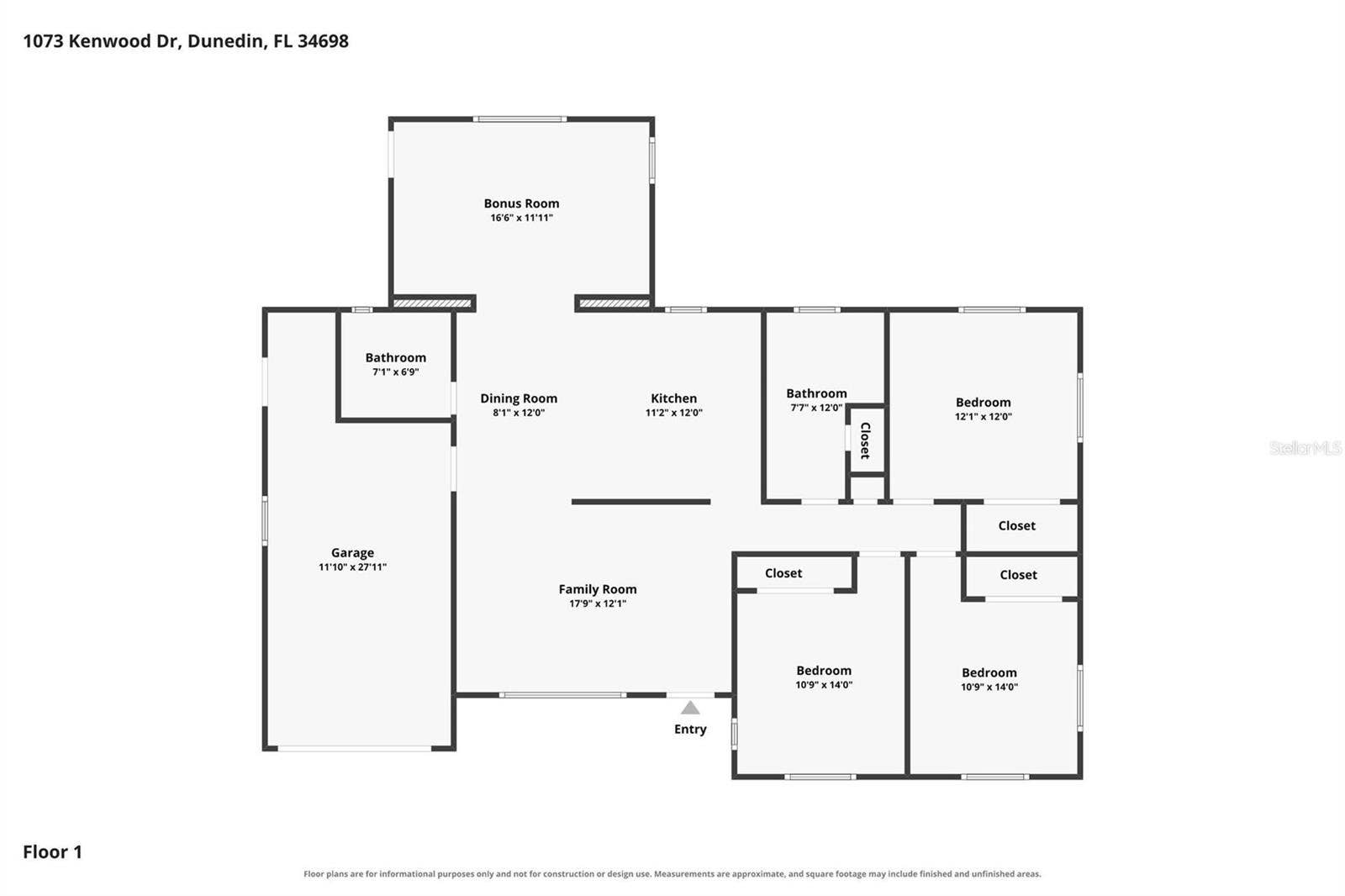 1073 KENWOOD DRIVE, Dunedin, FL 34698 1073 KENWOOD DRIVE, Dunedin, FL 34698