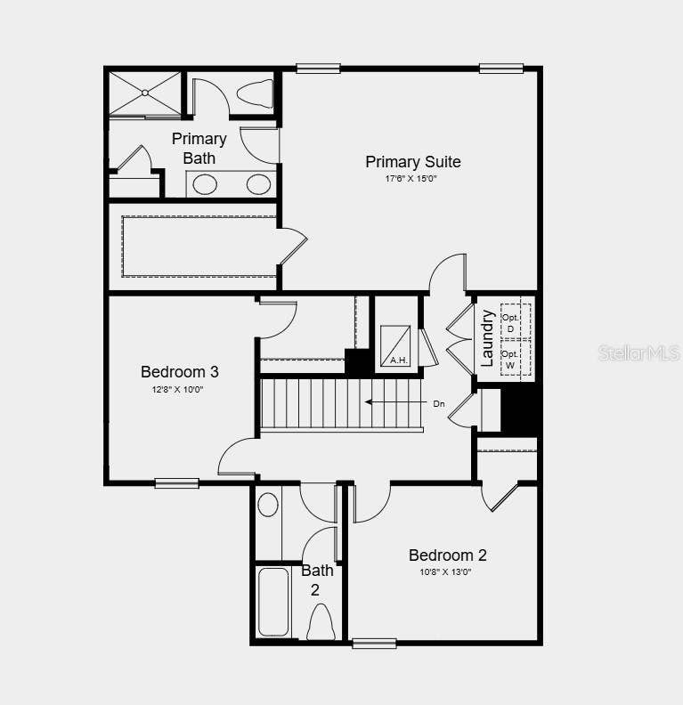 13827 SHELLMORE AVENUE, Palmetto, FL 34221 Second Floor Plan - Additional Highlights Include: all appliances included and window blinds throughout the home