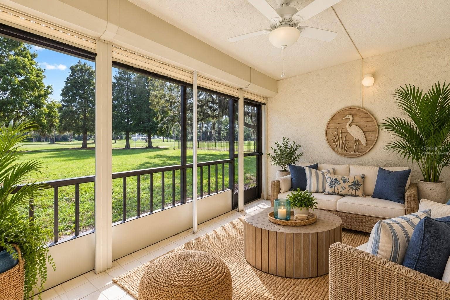13626 GREENFIELD DRIVE, #109, Tampa, FL 33618 Virtually Staged Covered Screen Patio