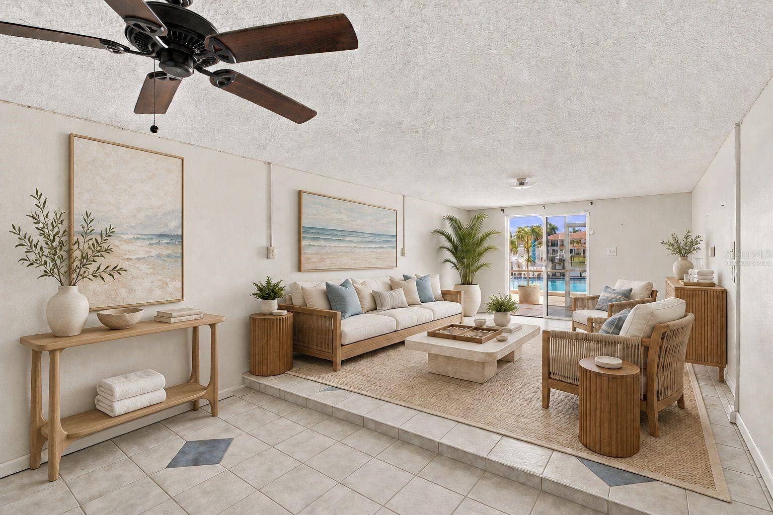 Virtually staged Lounge