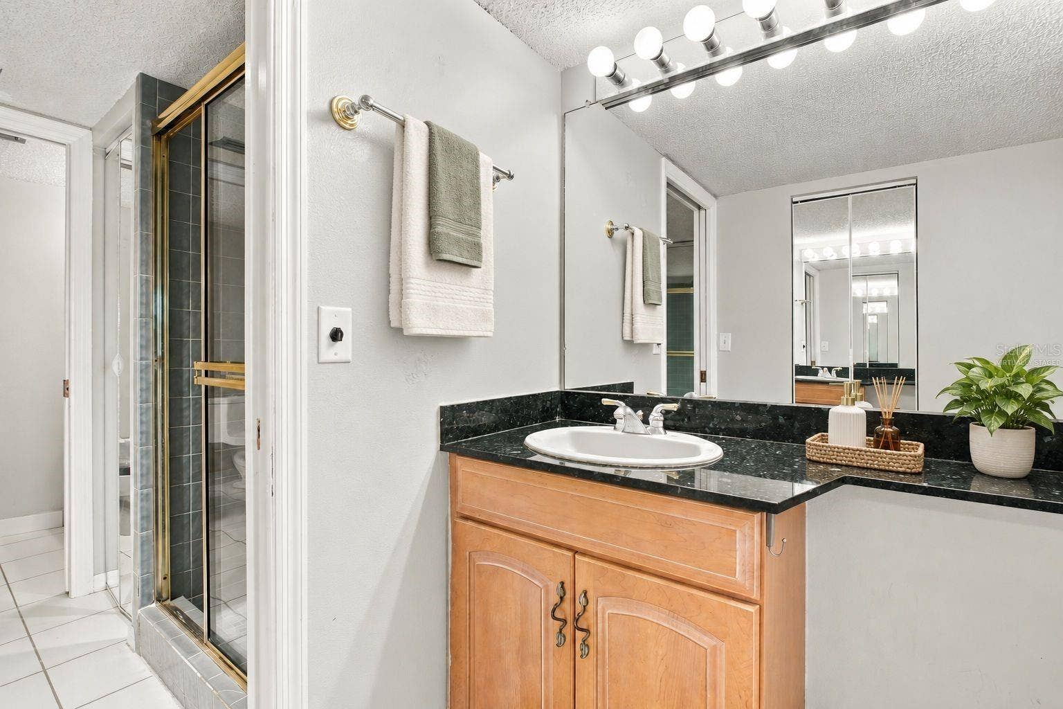 Virtually staged 2nd Bathroom