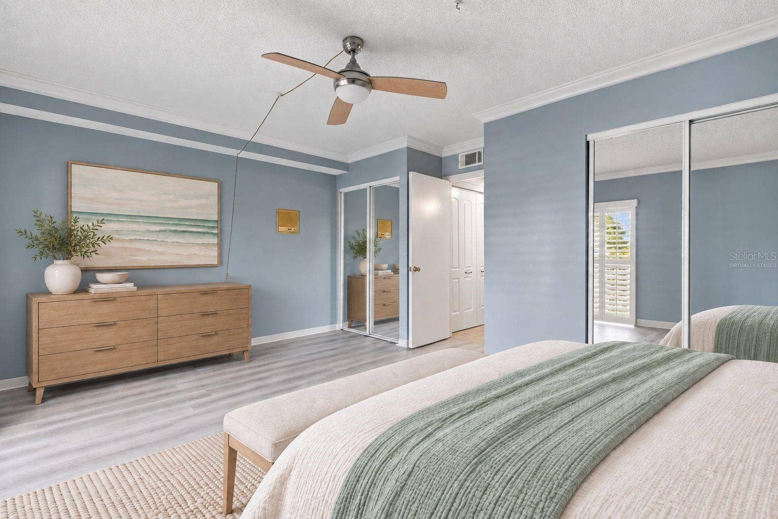 Virtually staged 2nd Bedroom