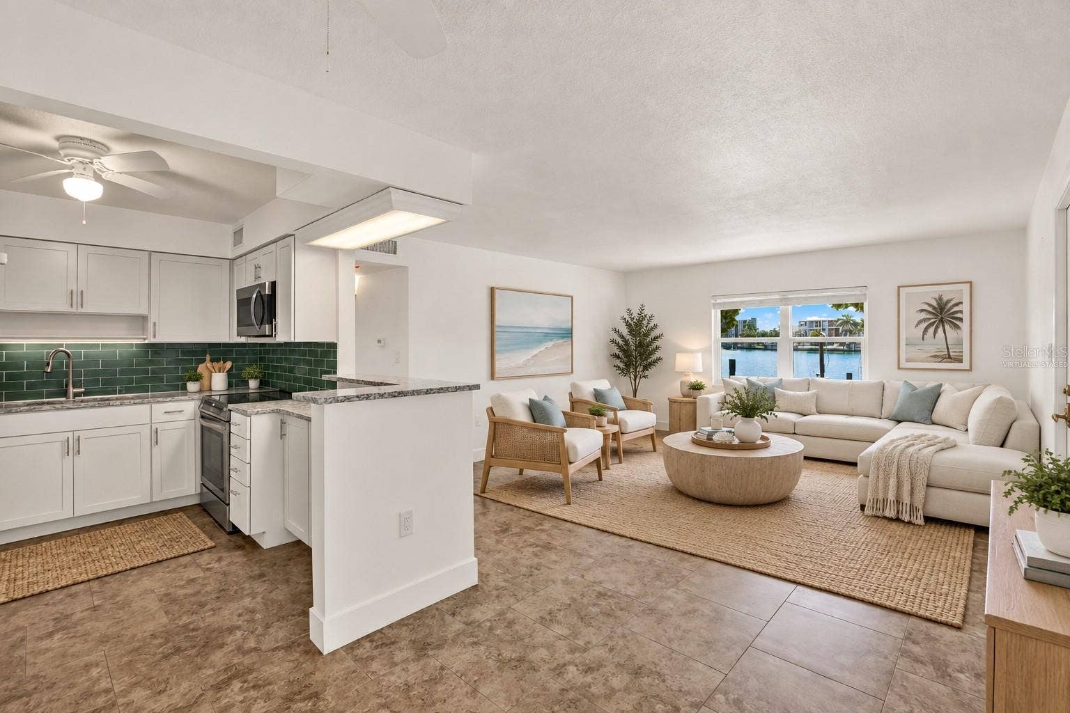 283 104TH AVENUE, #106, Treasure Island, FL 33706 Virtually Staged Living Area
