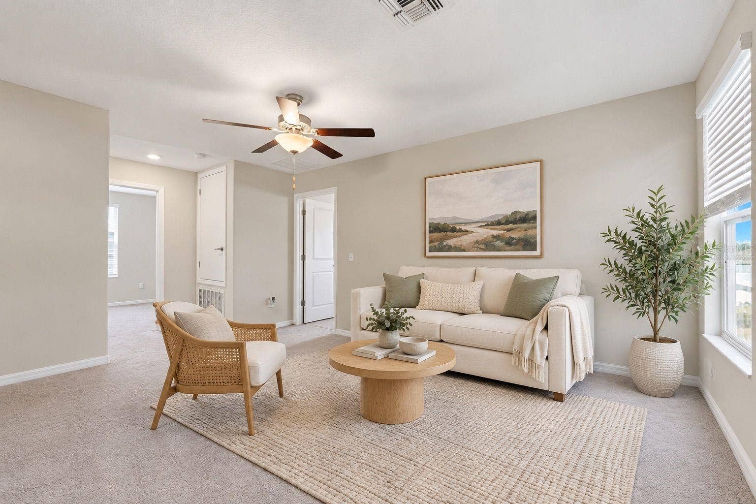 Virtually staged- Versatile loft area