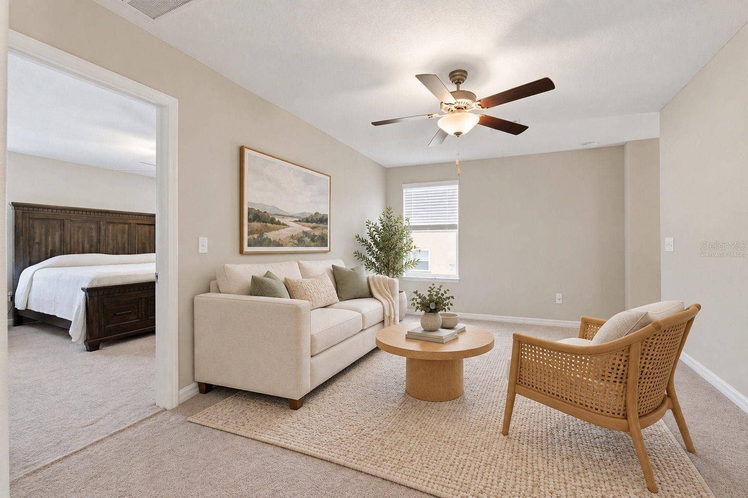 Virtually staged- Versatile loft area