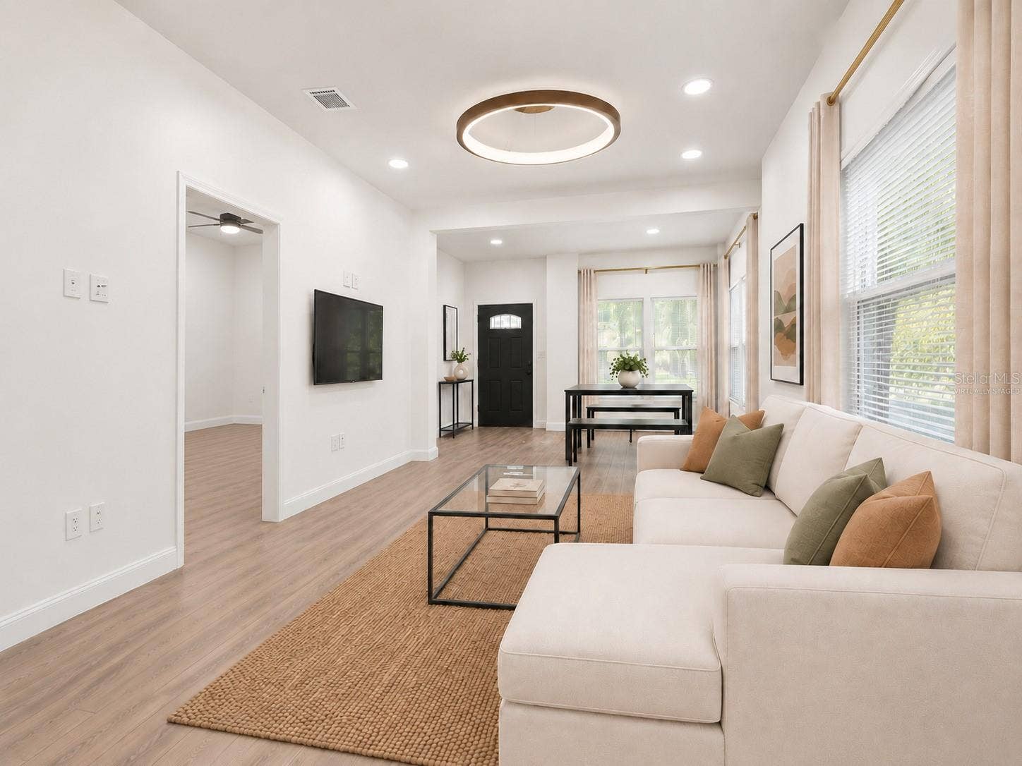 Virtually Staged - Living Room and Dining Room