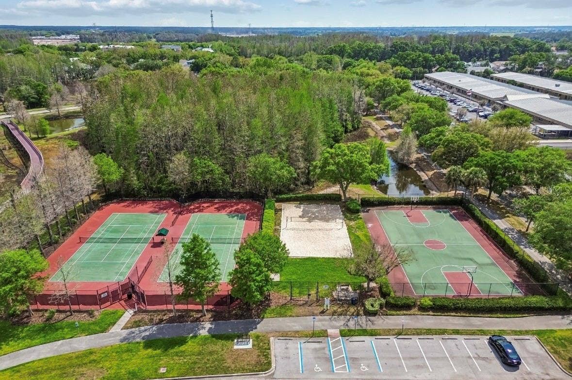 Longleaf tennis courts, volleyball and basketball