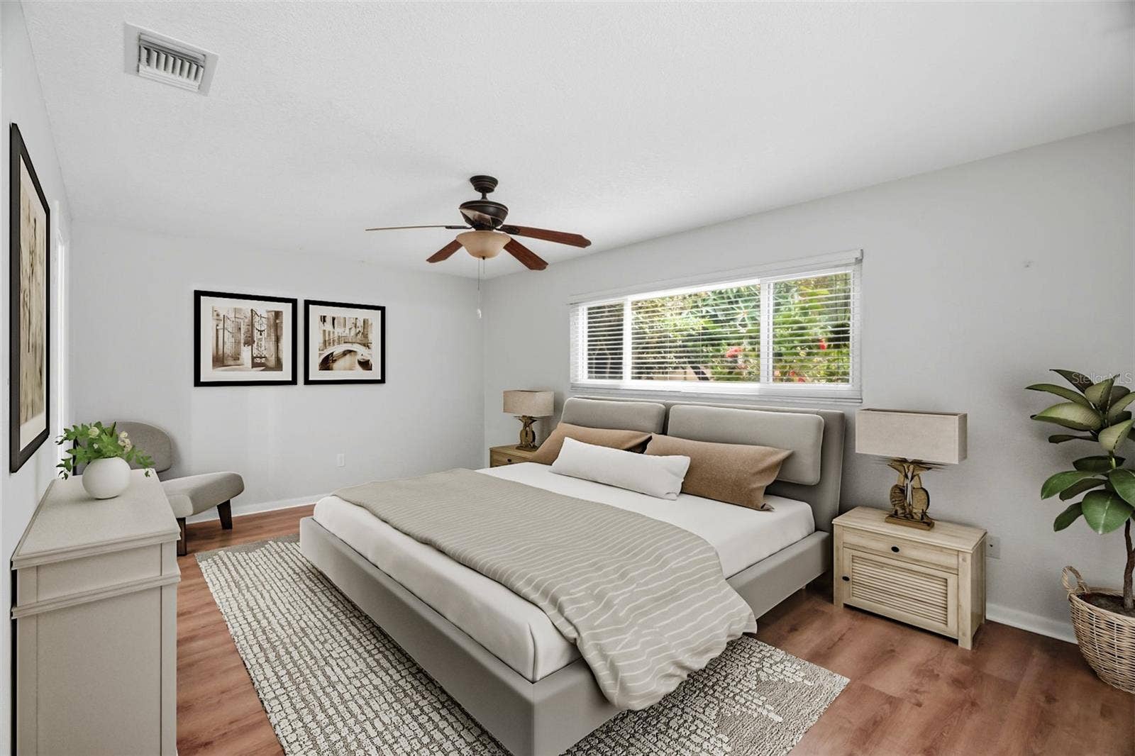 Primary retreat complete with walk in closet and ensuite bath.