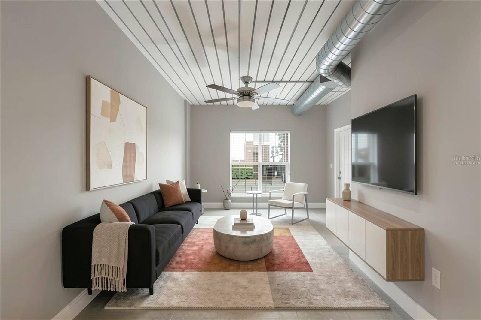 2410 W AZEELE STREET, #216, Tampa, FL 33609 Living Room - Virtually Staged