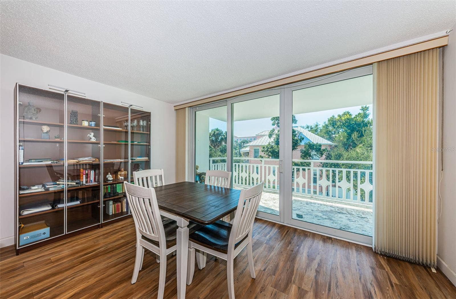 700 BEACH DRIVE NE, #308, St Petersburg, FL 33701 Dining area with Sliding Glass door to the balcony