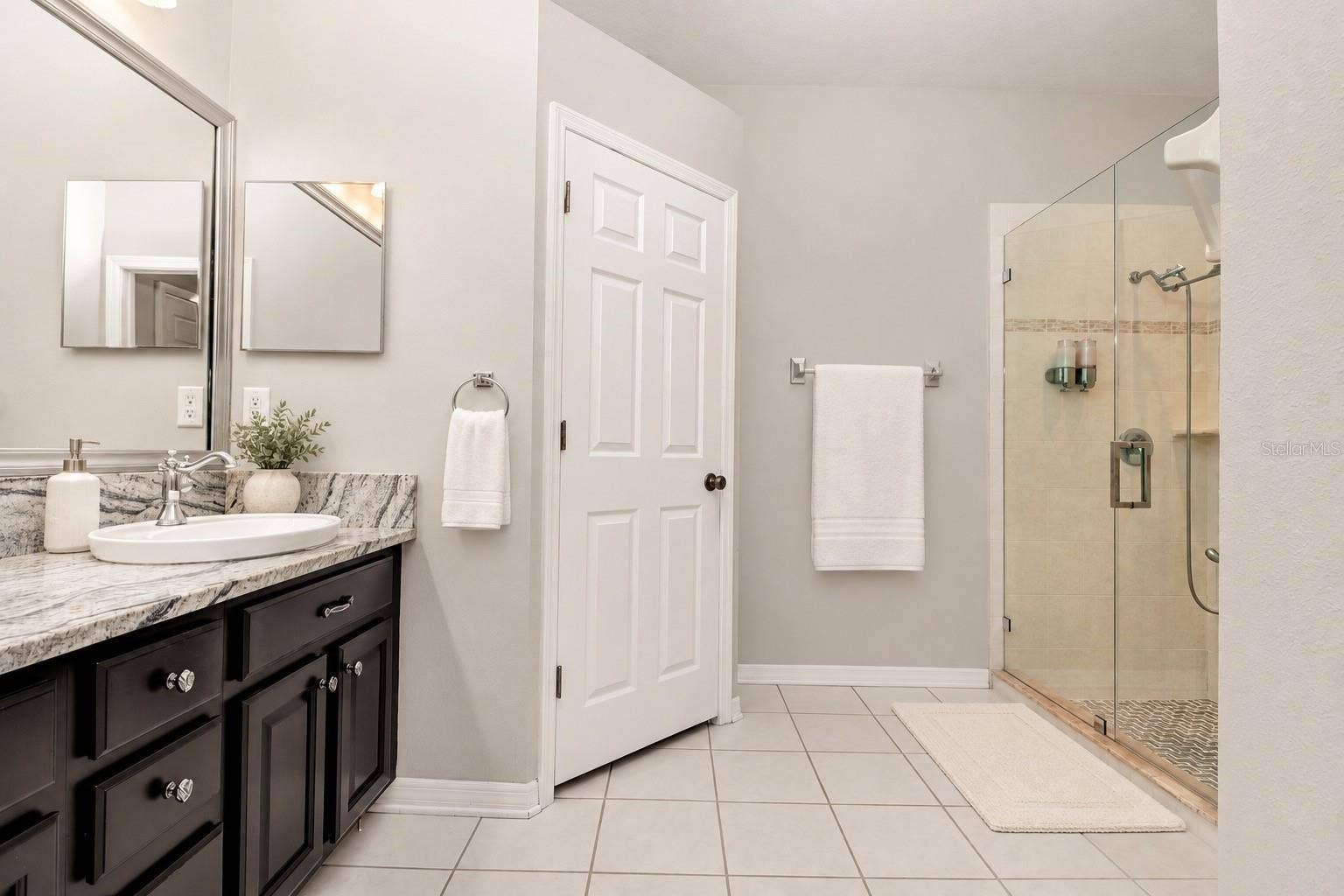 1161 EMERALD HILL WAY, Valrico, FL 33594 Primary Bathroom with updated shower and sinks