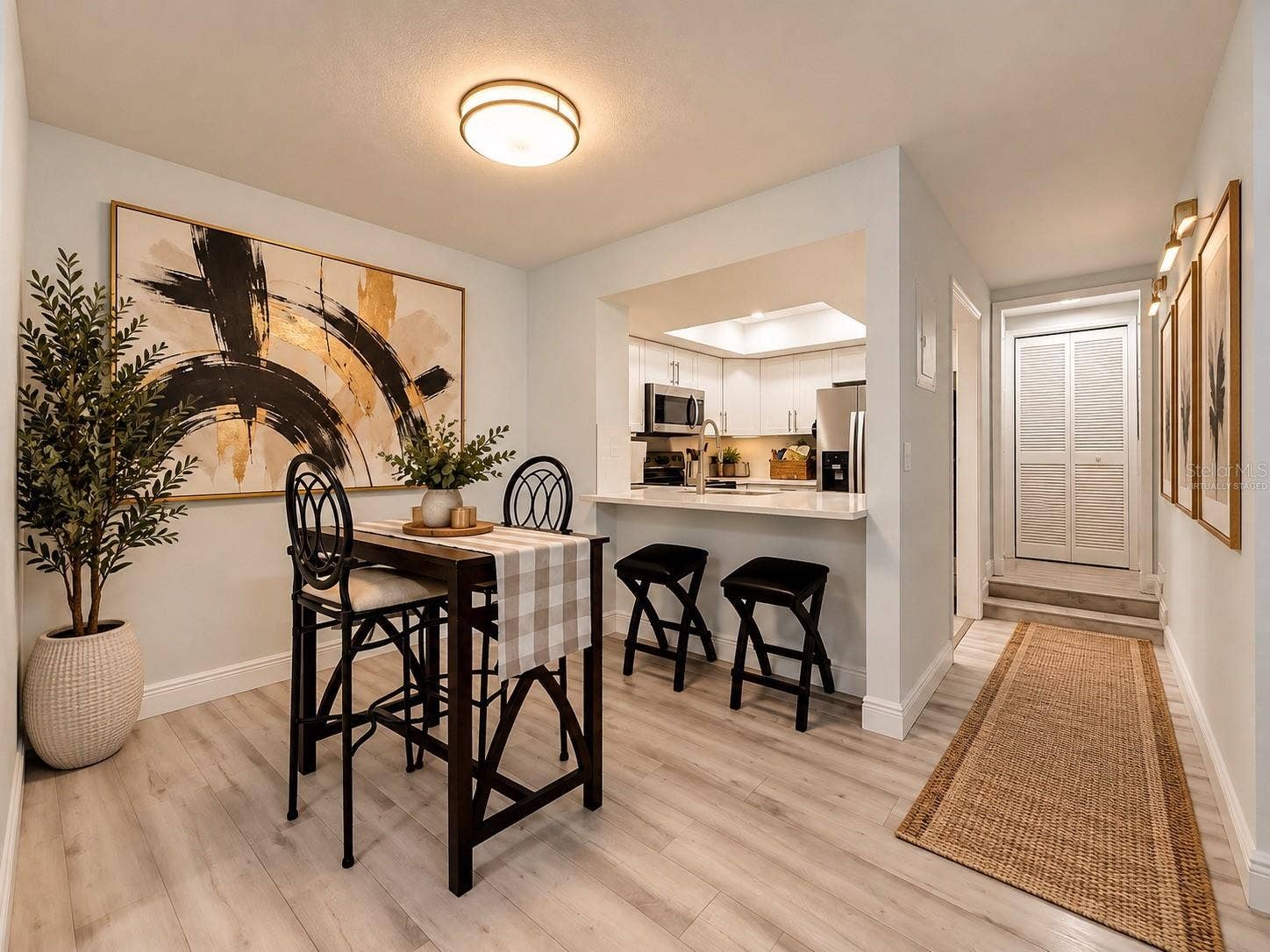Dining Area into Kitchen: Virtually staged