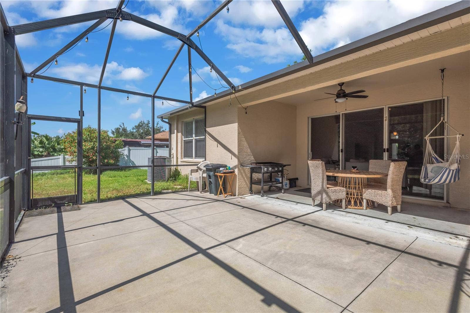 Screened in Patio in Backyard
