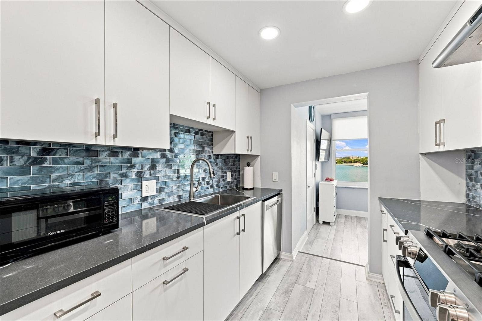 1898 SHORE DRIVE S, #208, South Pasadena, FL 33707 Galley style kitchen, with the view!