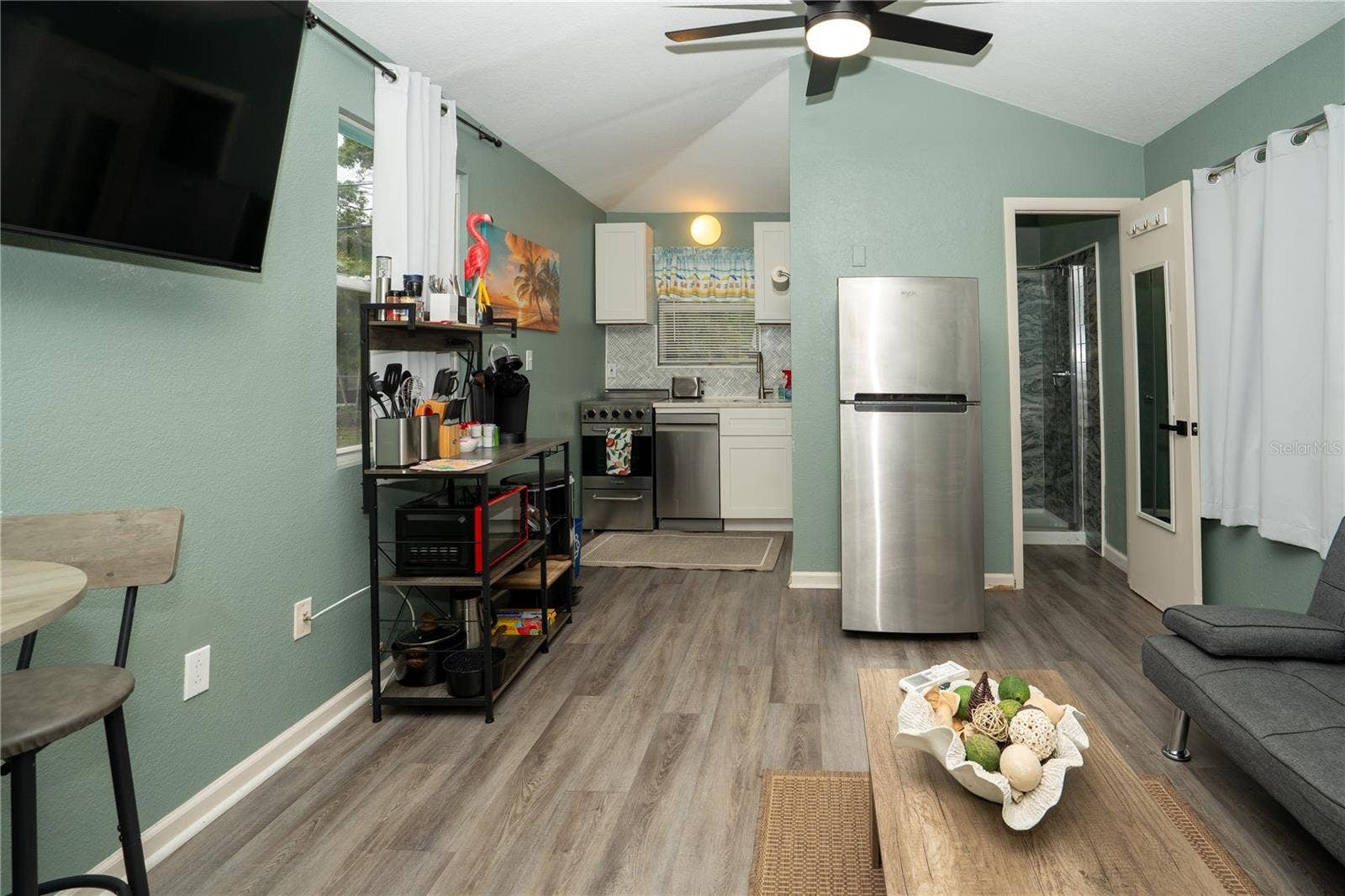 5025 28TH AVENUE S, Gulfport, FL 33707 Unit 7 cottage - living area and kitchen