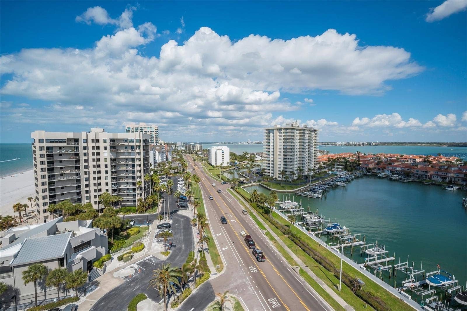 Views north into Clearwater Beach