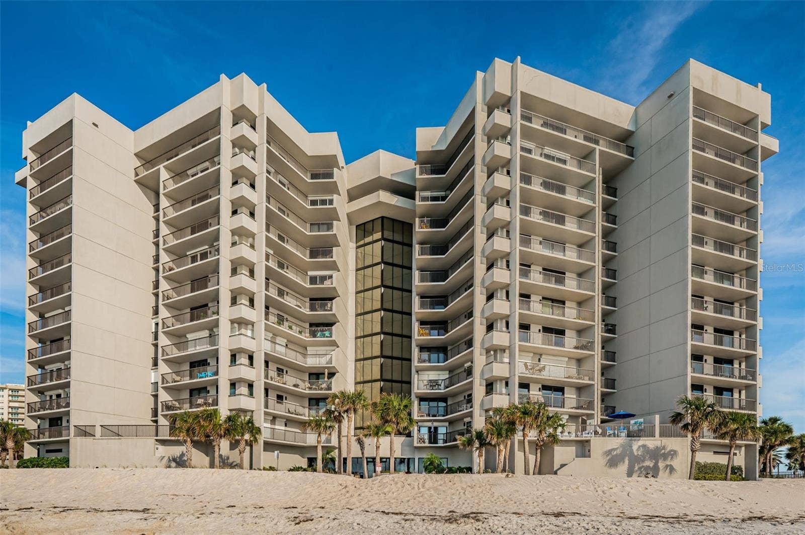 Rear view of the building from the Beach