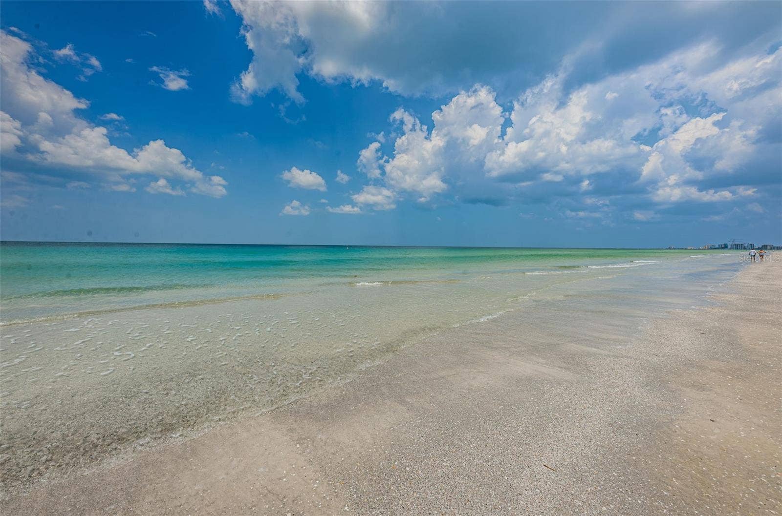 The sugary sand beach of the Sand Key shoreline