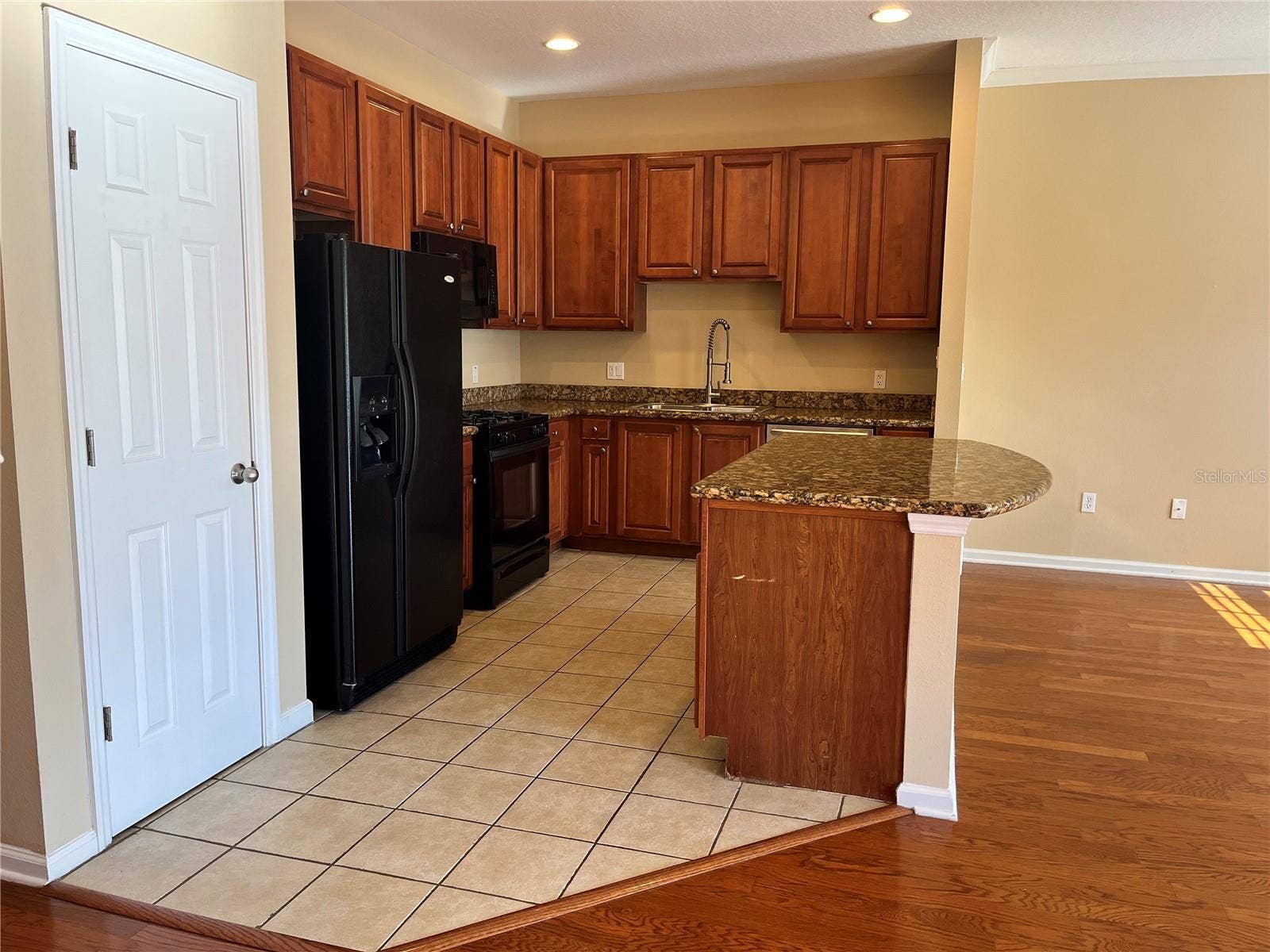 Kitchen with gas stove