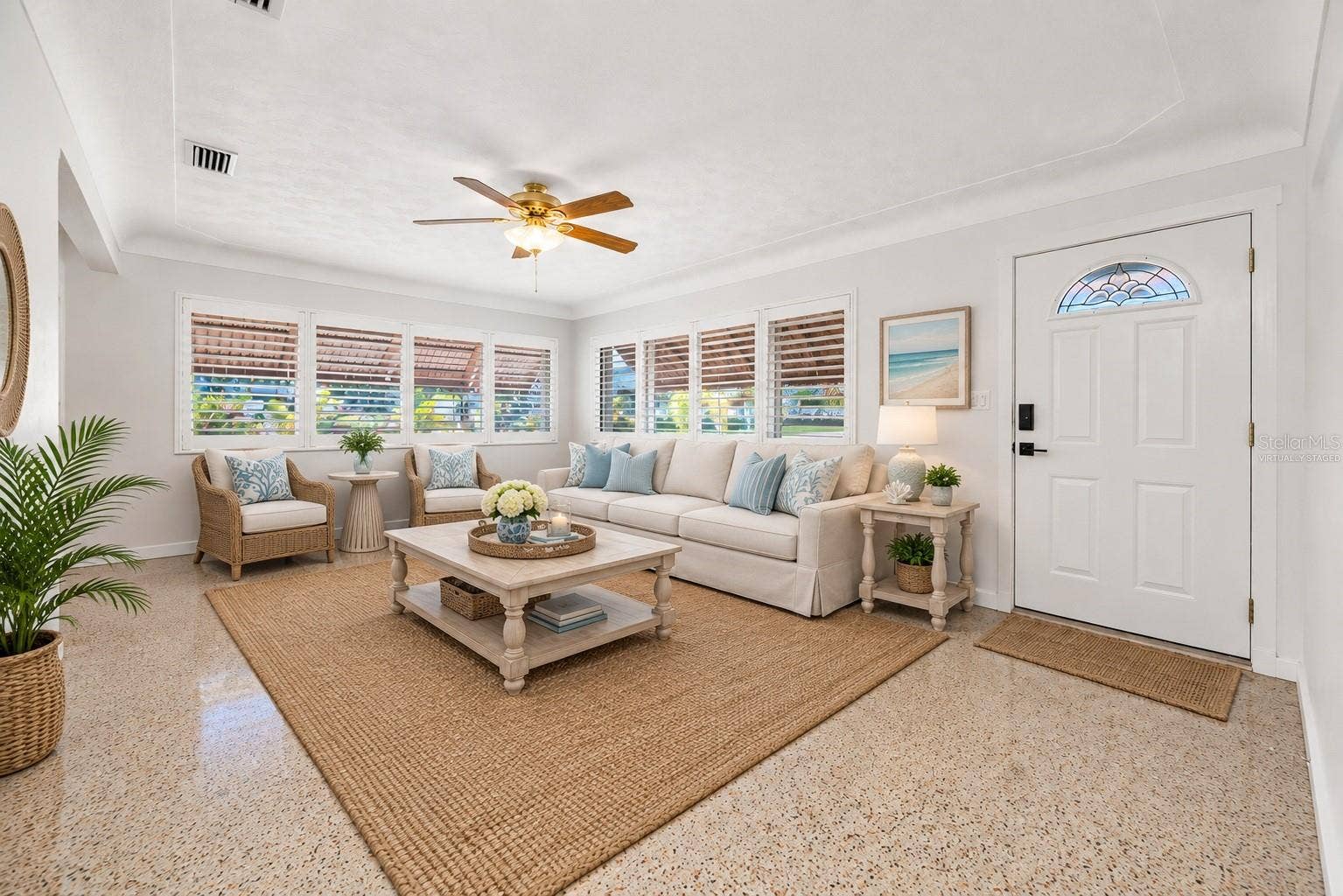 1472 DURLING DRIVE S, South Pasadena, FL 33707 Virtually Staged - Entry Door at the Living Room