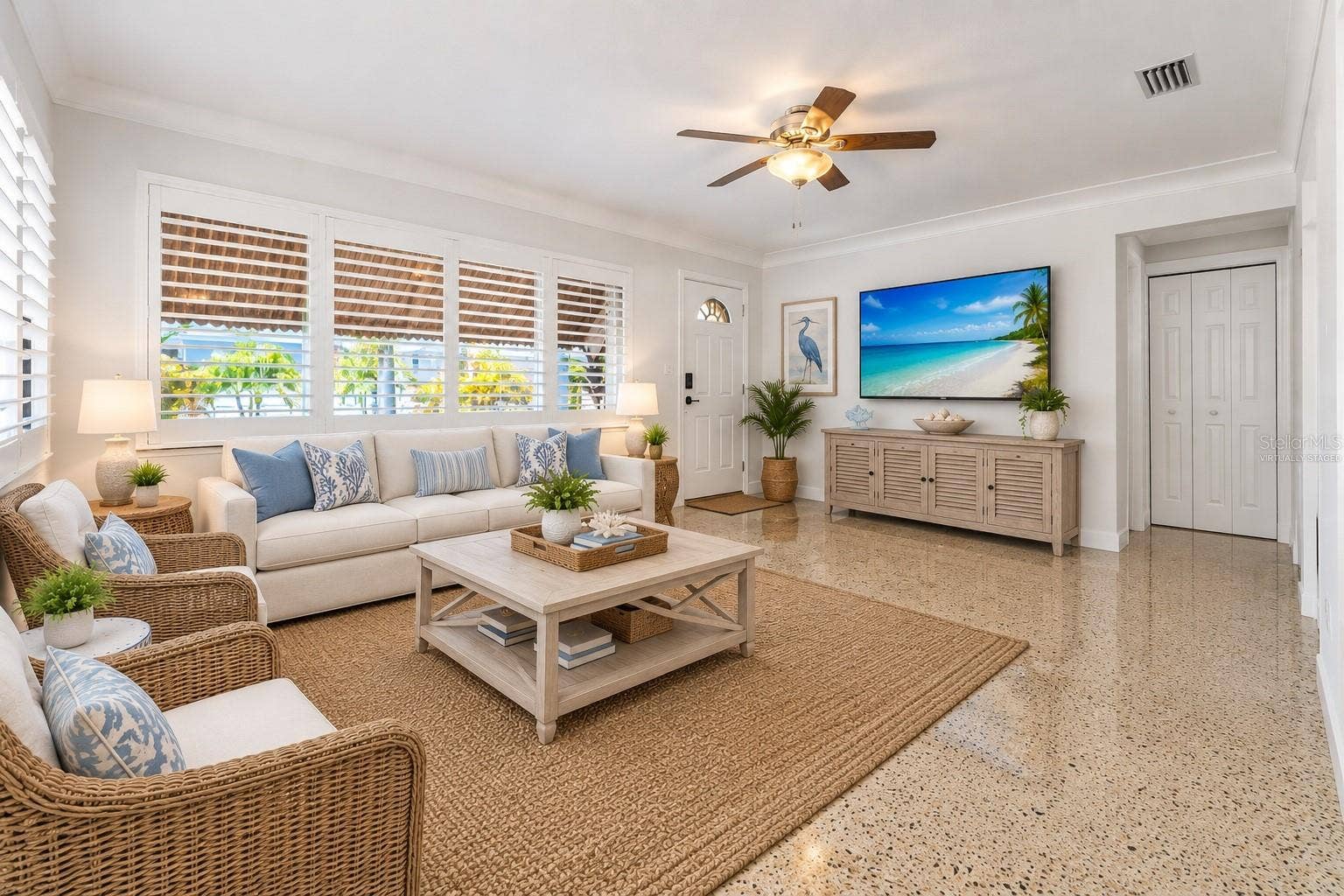 1472 DURLING DRIVE S, South Pasadena, FL 33707 Virtually Staged - Front Living Room