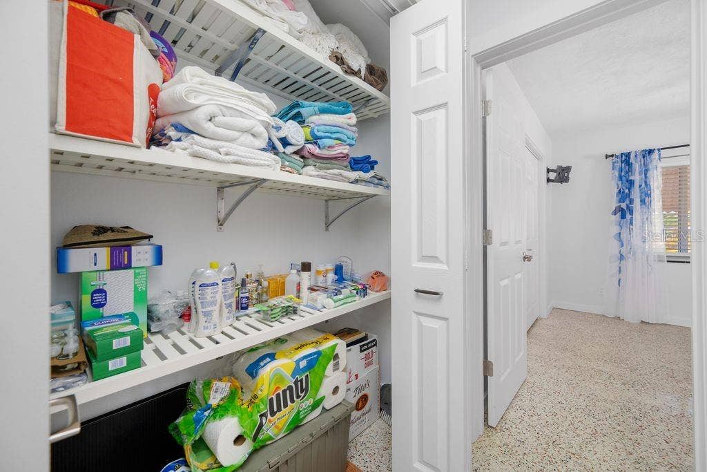 1472 DURLING DRIVE S, South Pasadena, FL 33707 Great Storage in this house - Vented Shelving - There is electric in this closet, too!