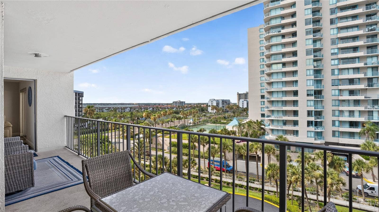 1480 GULF BOULEVARD, #601, Clearwater Beach, FL 33767 private south-facing balcony - southeast view