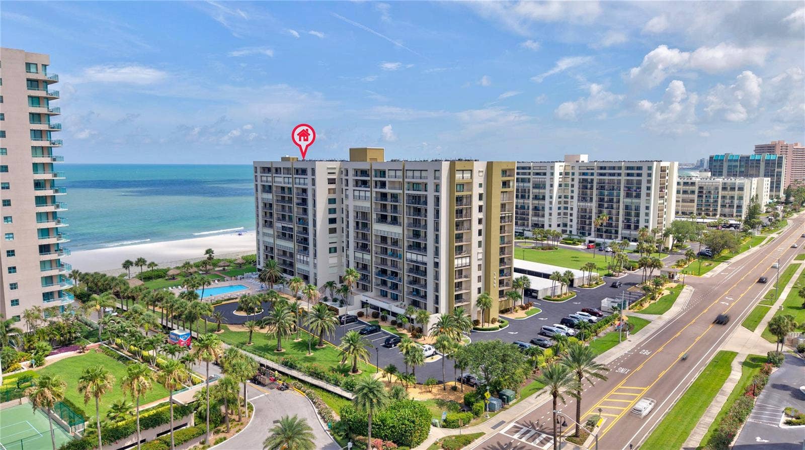 1480 GULF BOULEVARD, #601, Clearwater Beach, FL 33767 aerial