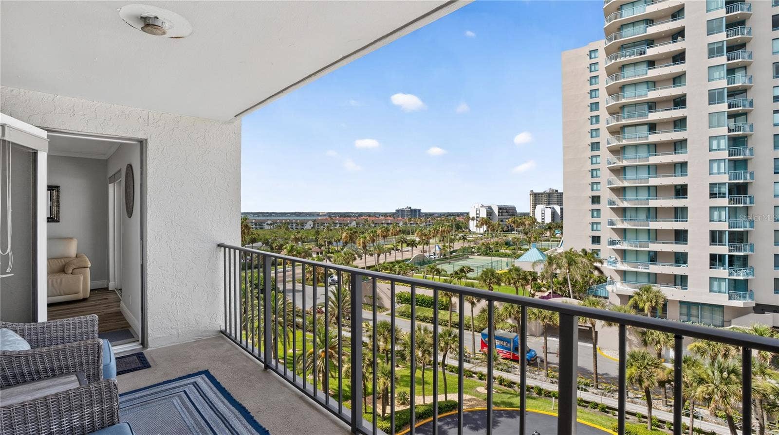 1480 GULF BOULEVARD, #601, Clearwater Beach, FL 33767 private south-facing balcony - southeast view