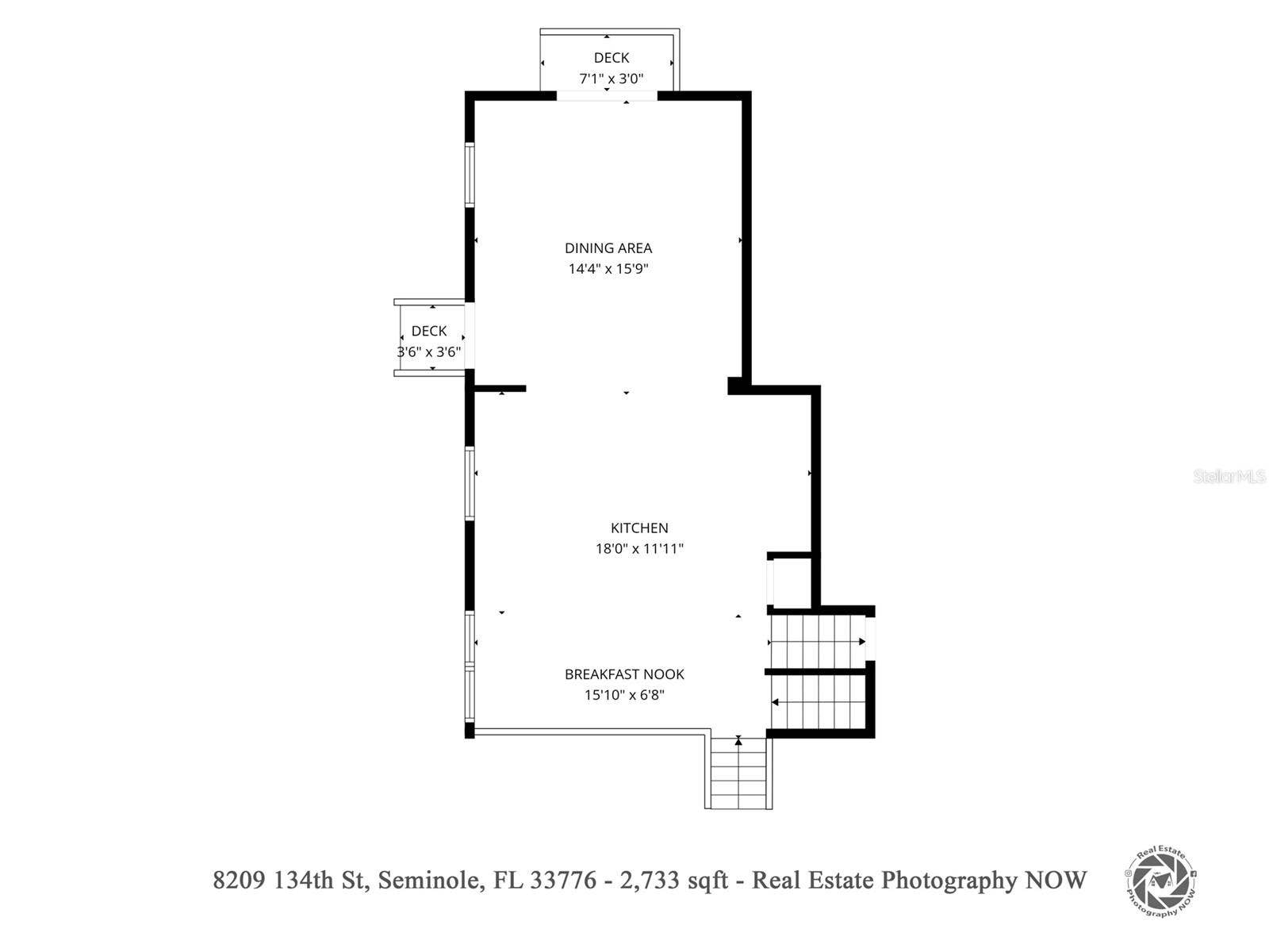 8209 134TH STREET, Seminole, FL 33776 Floor Plan - Upper Split Level