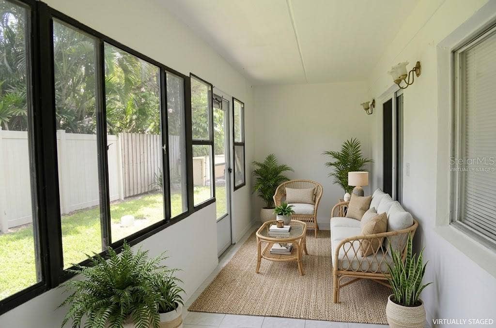 virtually staged porch