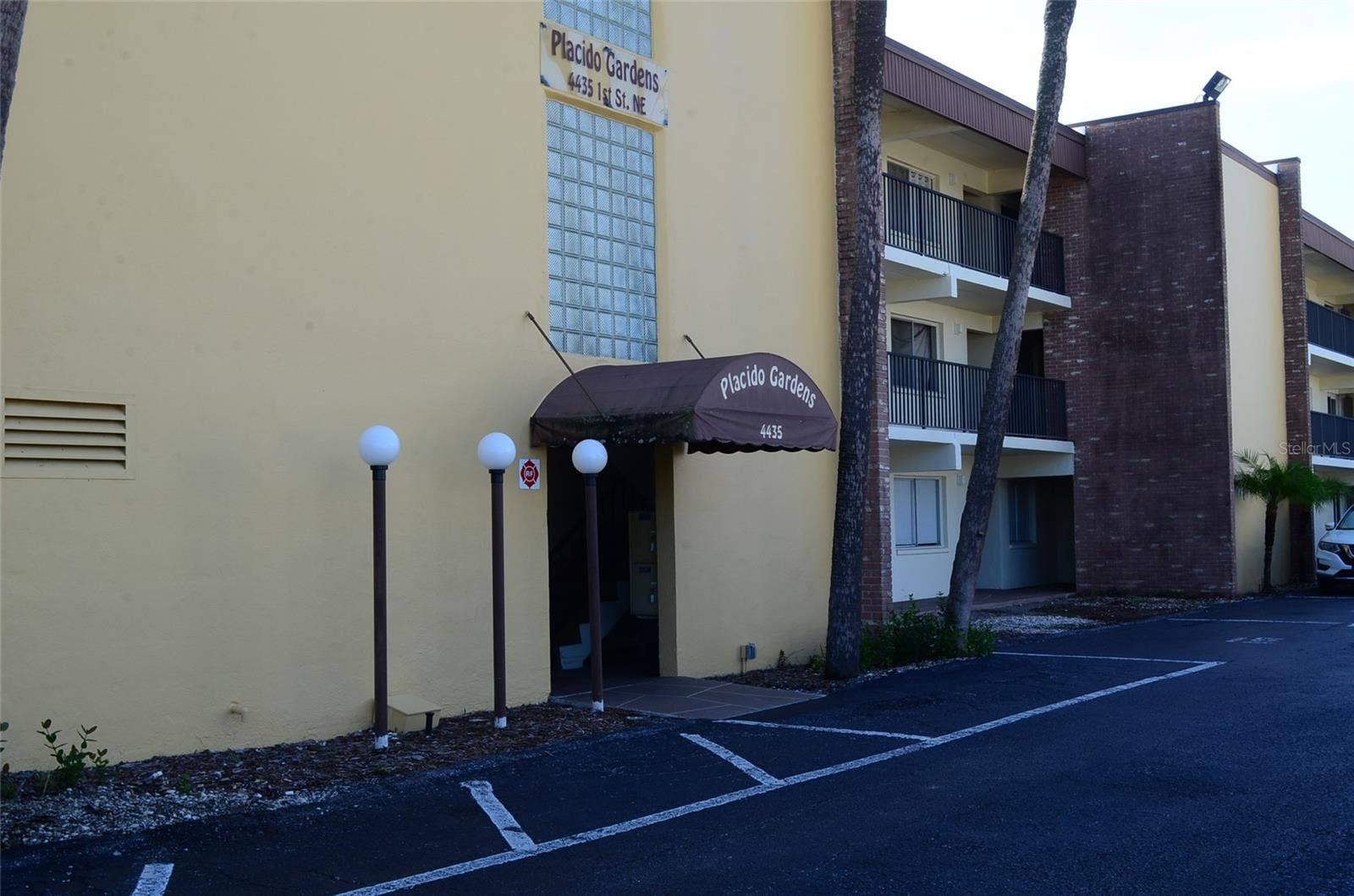 front of the building