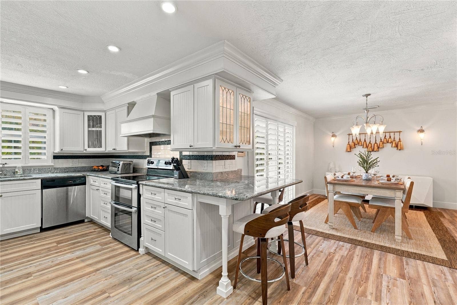 Kitchen and Dining room integrated.