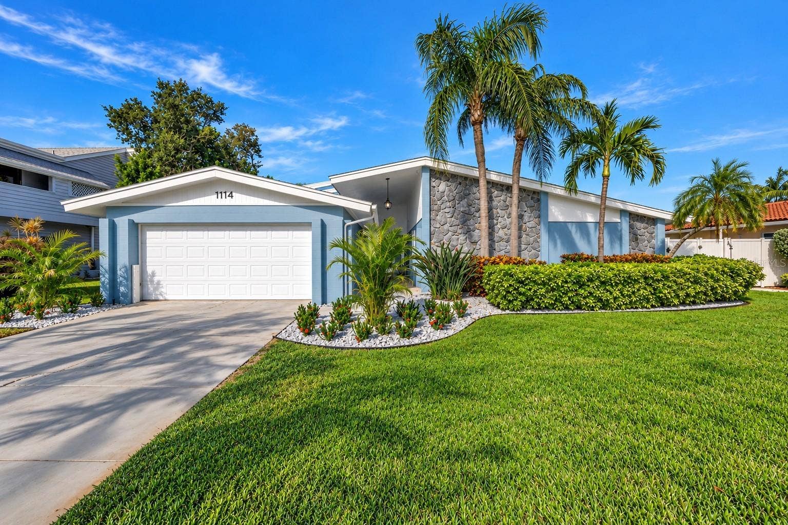1114 2ND AVENUE S, Tierra Verde, FL 33715 Welcome home: 3 bed, 2 bath, 2 car garage, concrete block and completely renovated from top to bottom! Roof 2026, windows and doors 2024, A/C 2022 is only the beginning (ask agent for list of renovations and upgrades)!