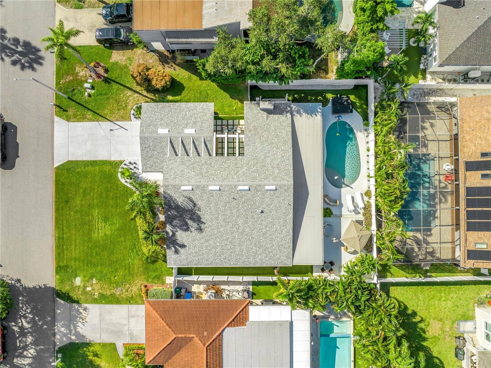 1114 2ND AVENUE S, Tierra Verde, FL 33715 New roof and cool view from above.