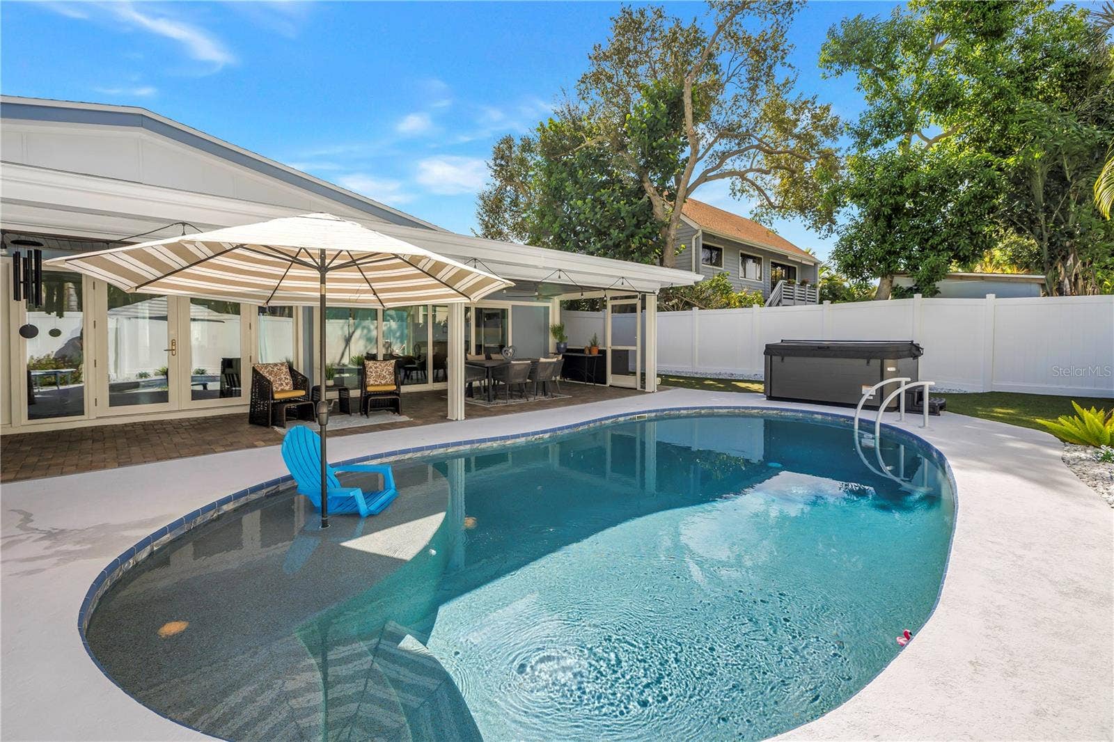 1114 2ND AVENUE S, Tierra Verde, FL 33715 Pebble -tec surface with a lifetime guarantee.