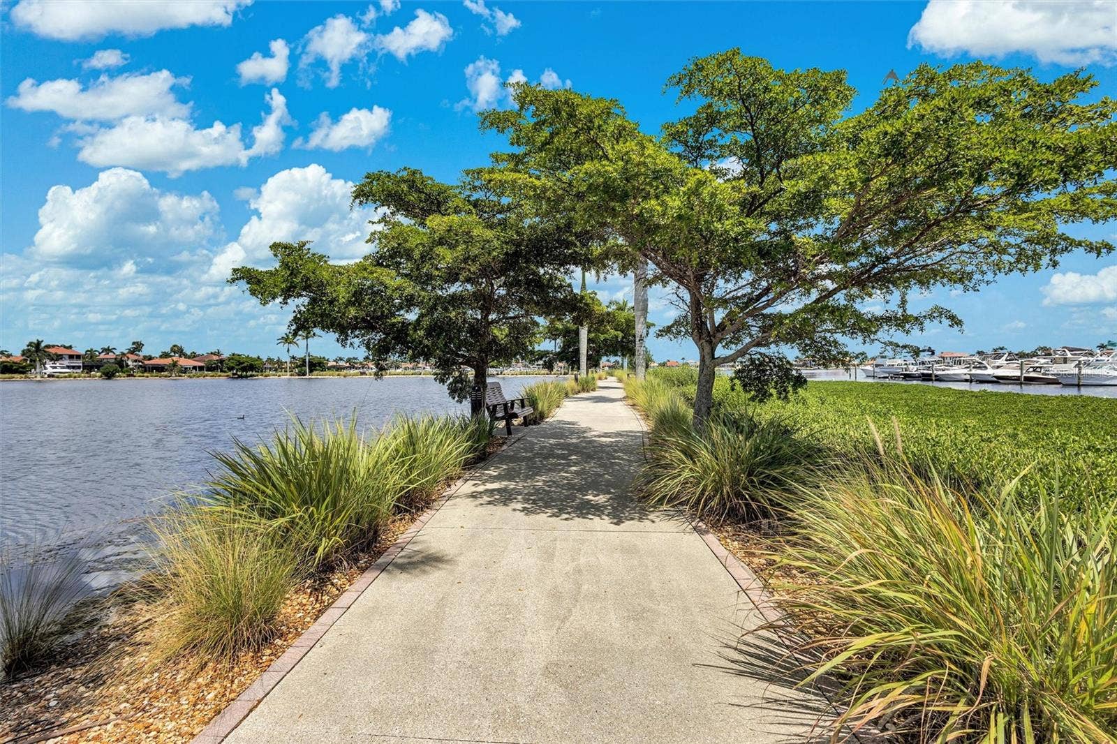 Walkway behind building
