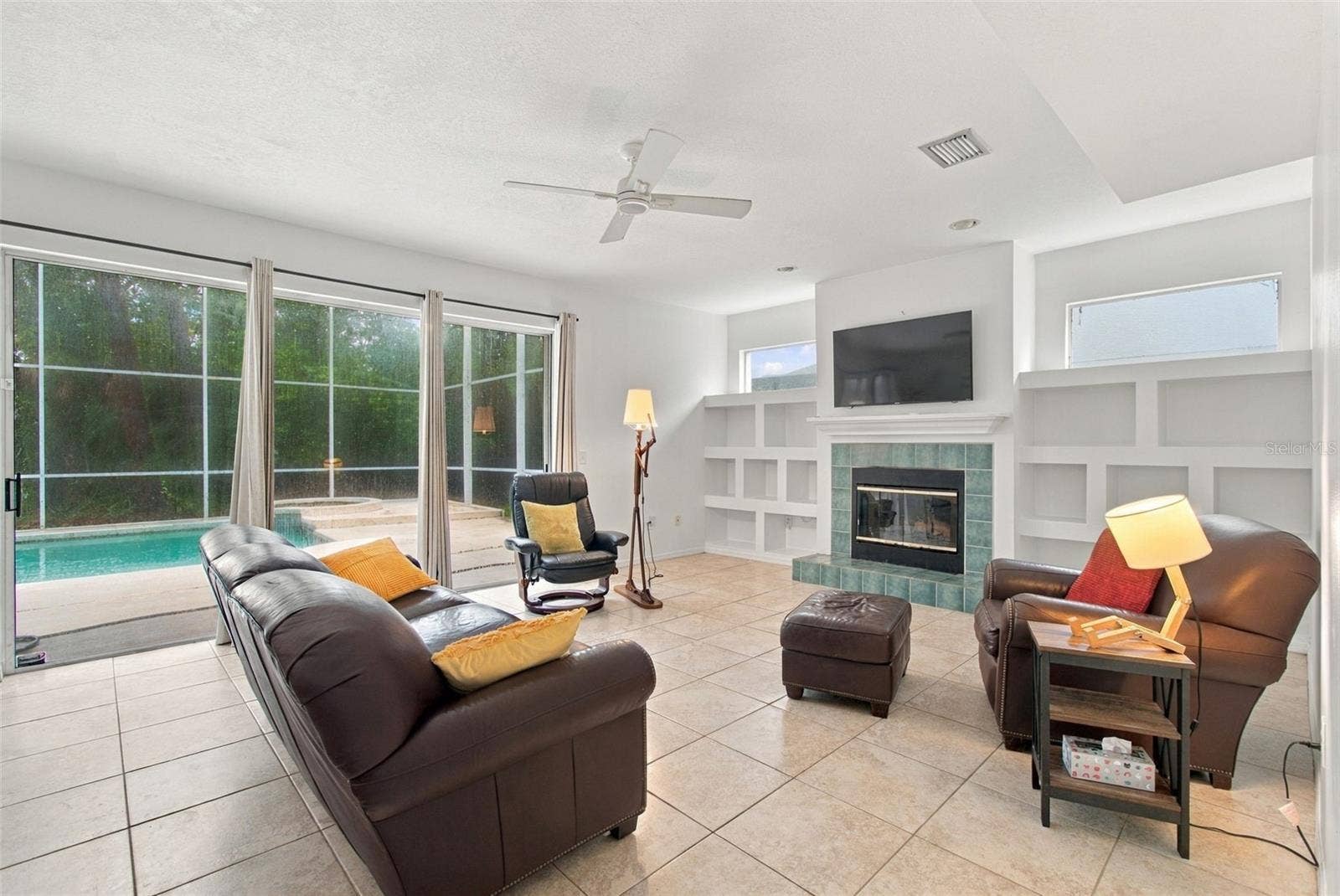 8102 STONEFIELD, Tampa, FL 33635 Family Room with Focal Fireplace