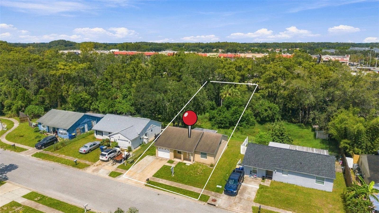 7303 RIVERBANK DRIVE, New Port Richey, FL 34655 Aerial View of Property & Lot