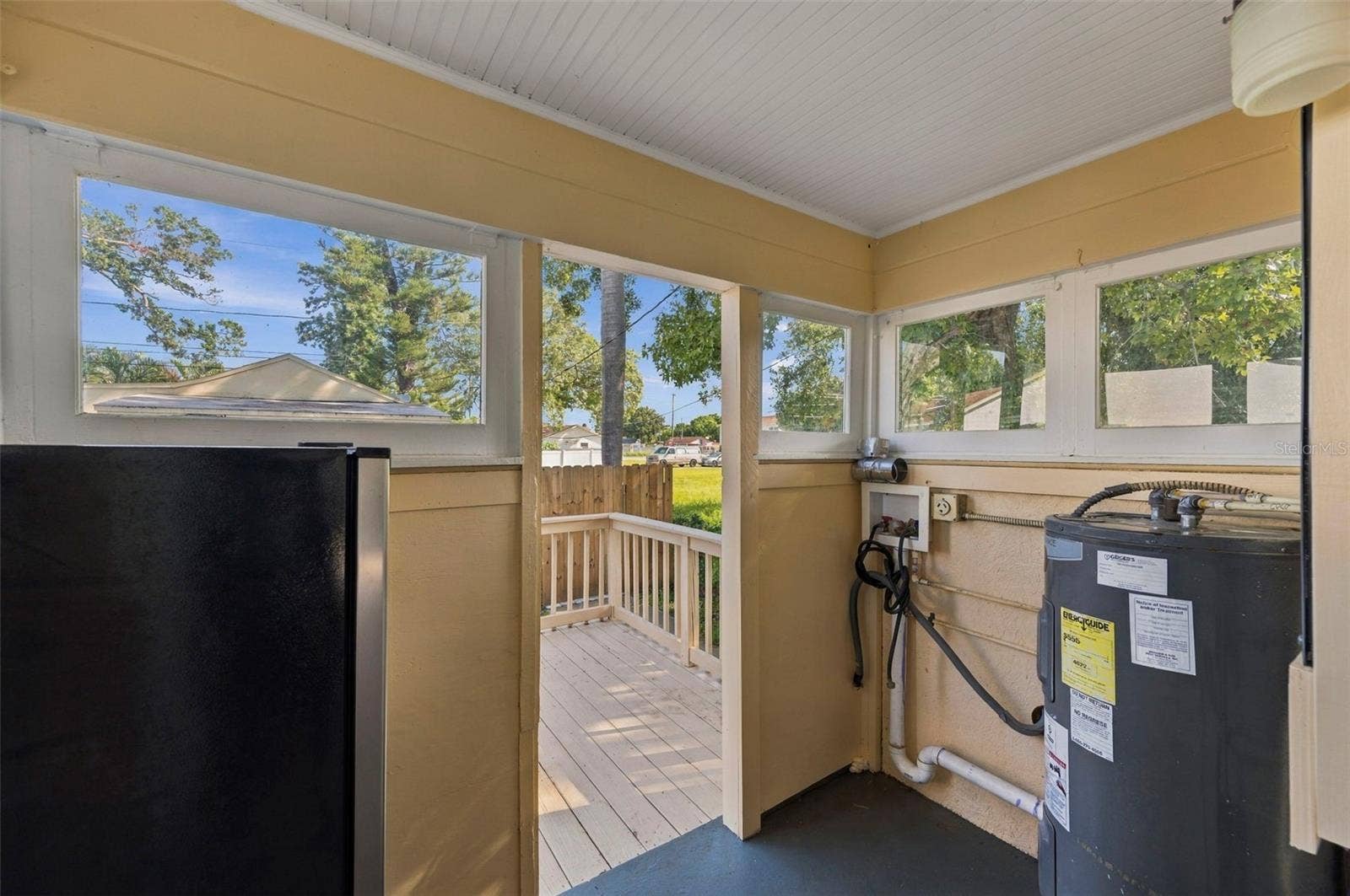 Front residence  enclosed rear laundry area