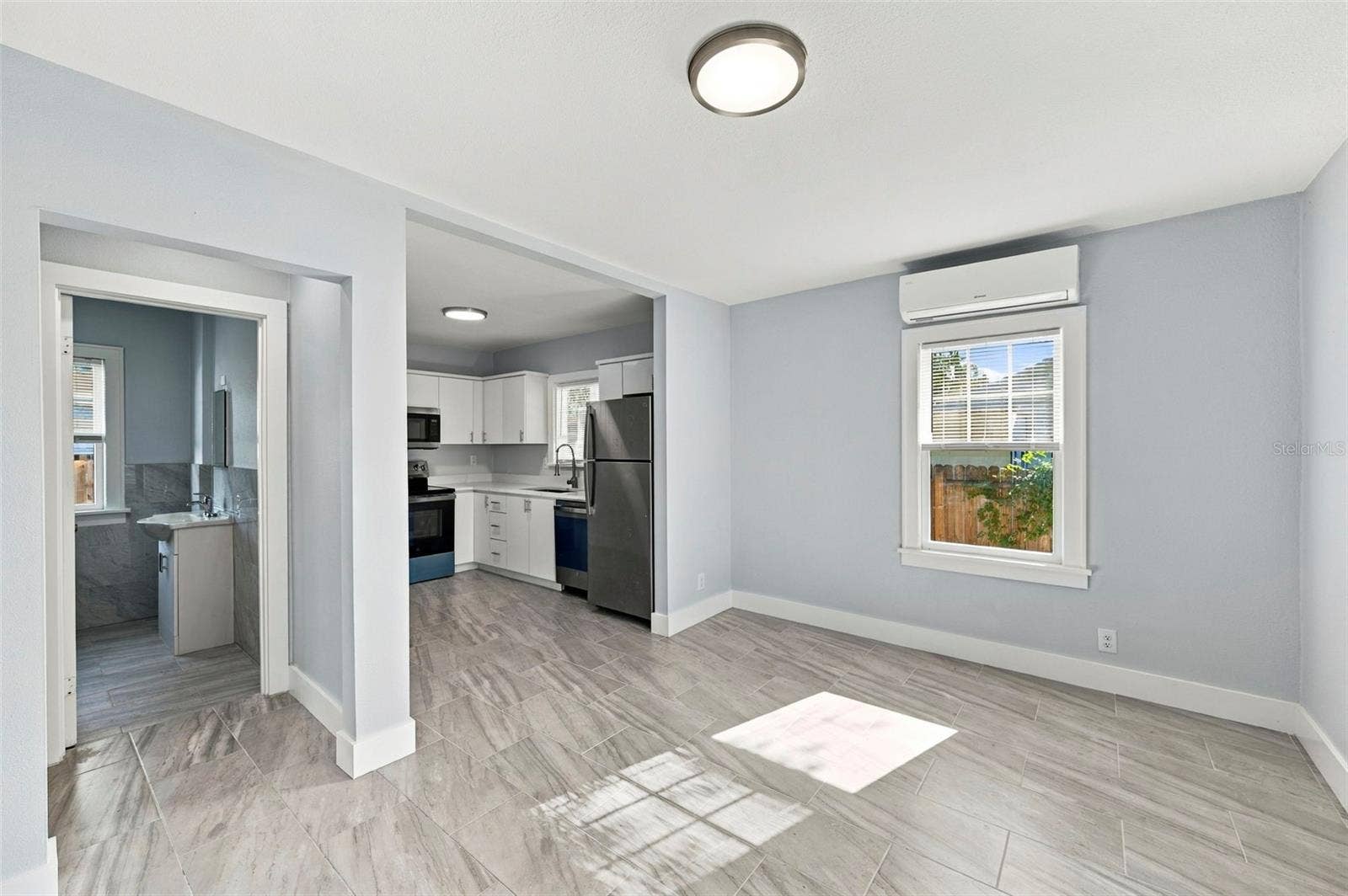 Front residence  remodeled living area