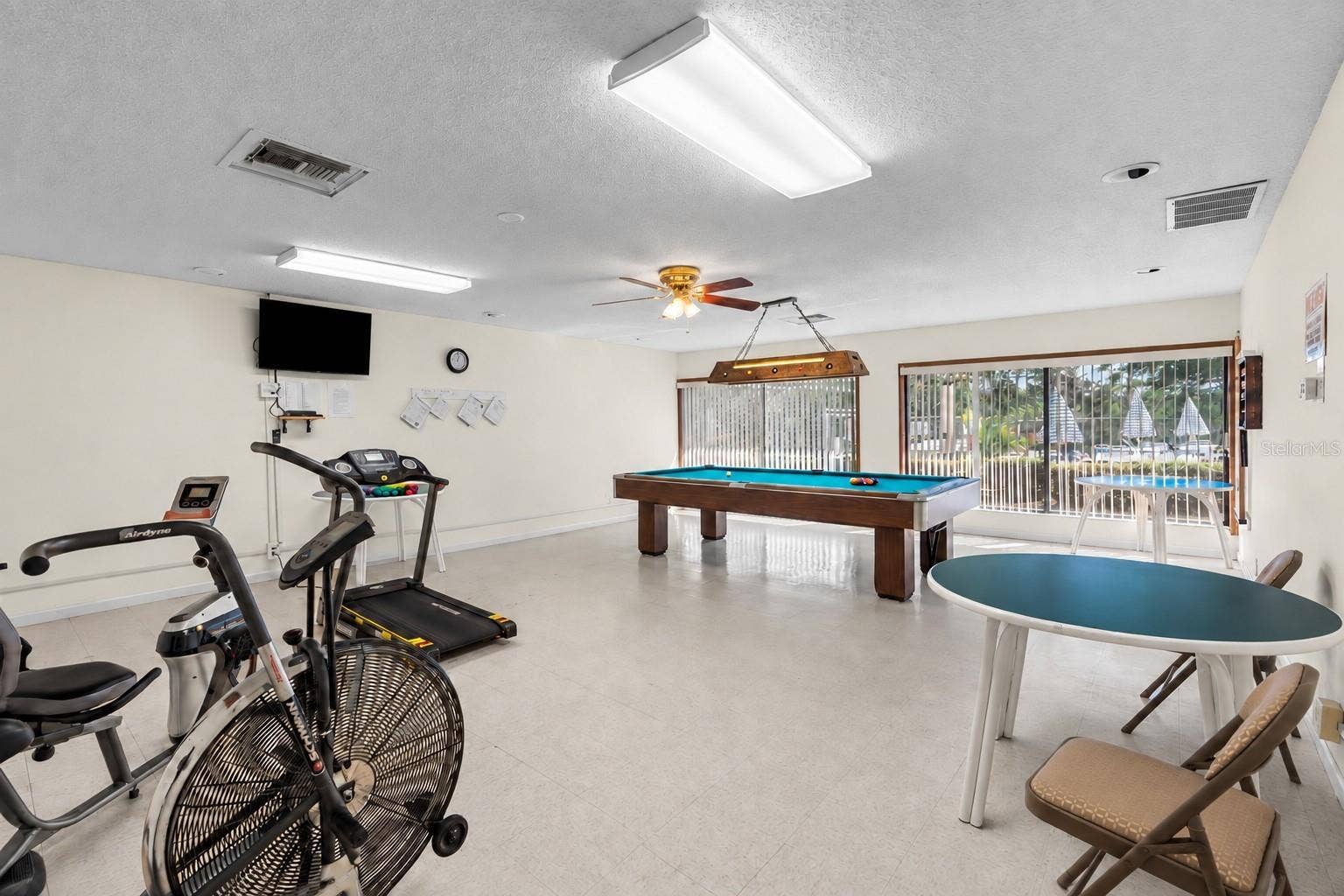 Pool Table and work out in the Clubhouse